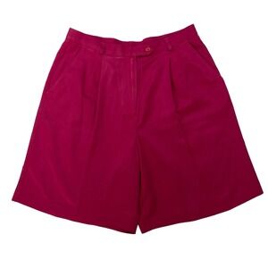 EP PRO Pink Pleated High Waisted Golf Shorts Size 12 Polyester Microfiber